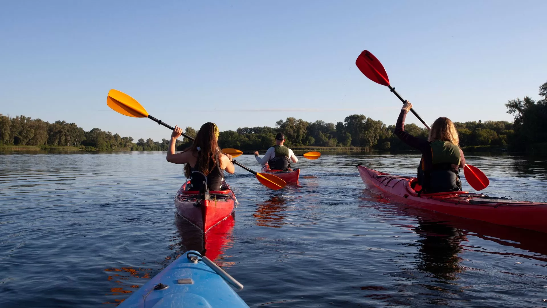 Faire du kayak sur l'île