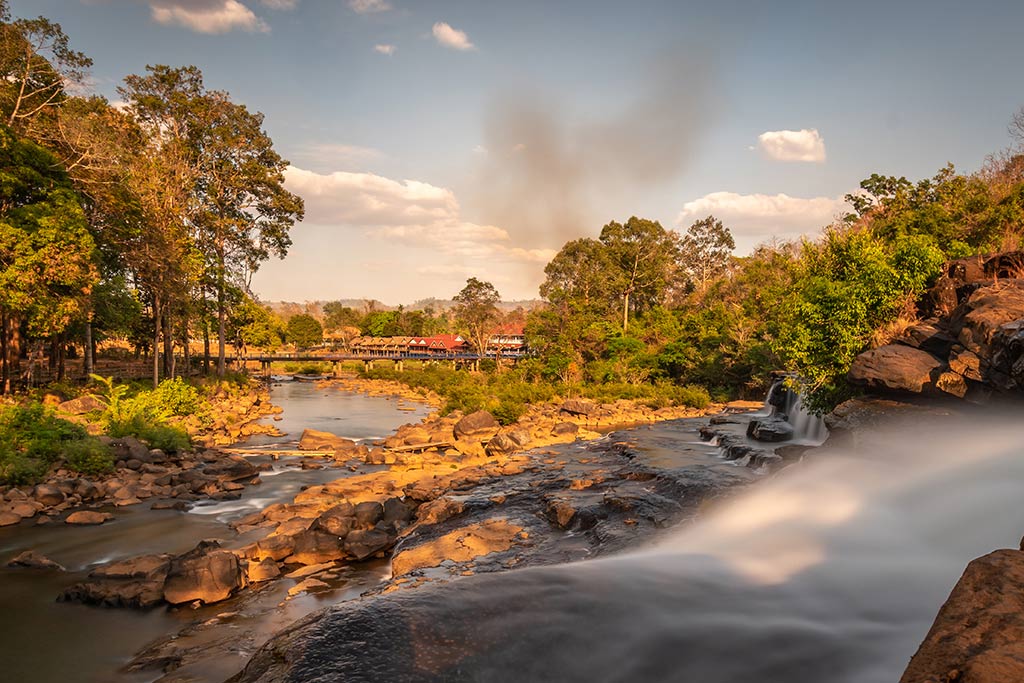 Tad Lo waterfalls in Bolaven Plateau