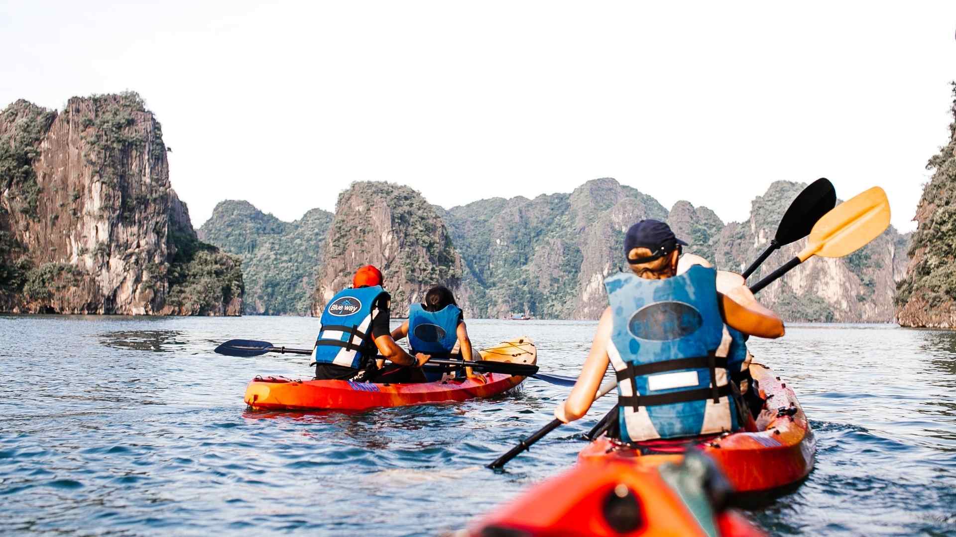 Kayaking is a fun activity 