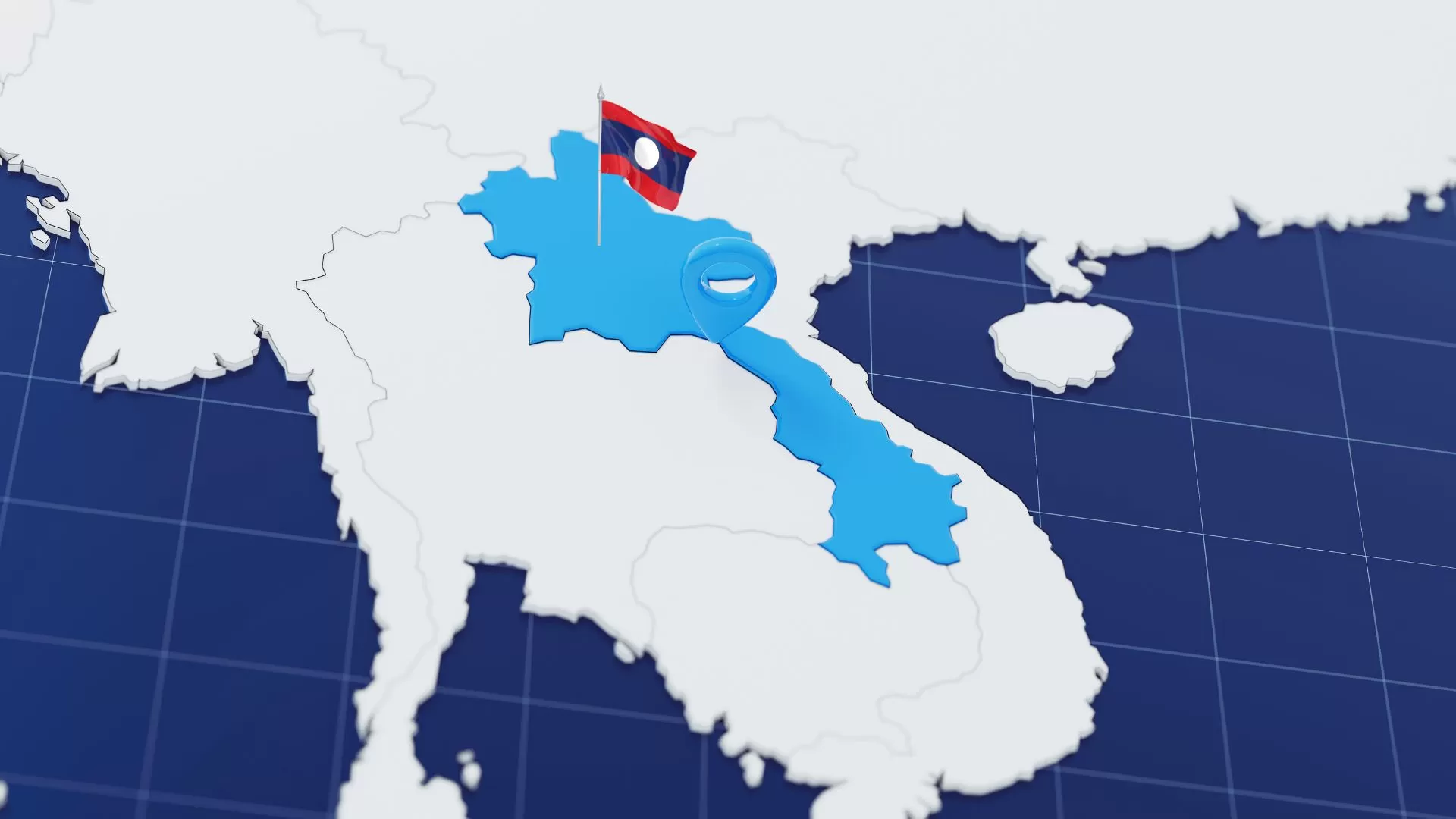 Laos tourist map