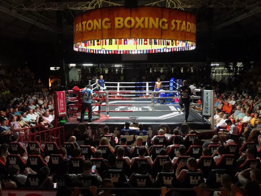 A Muay Thai boxing match