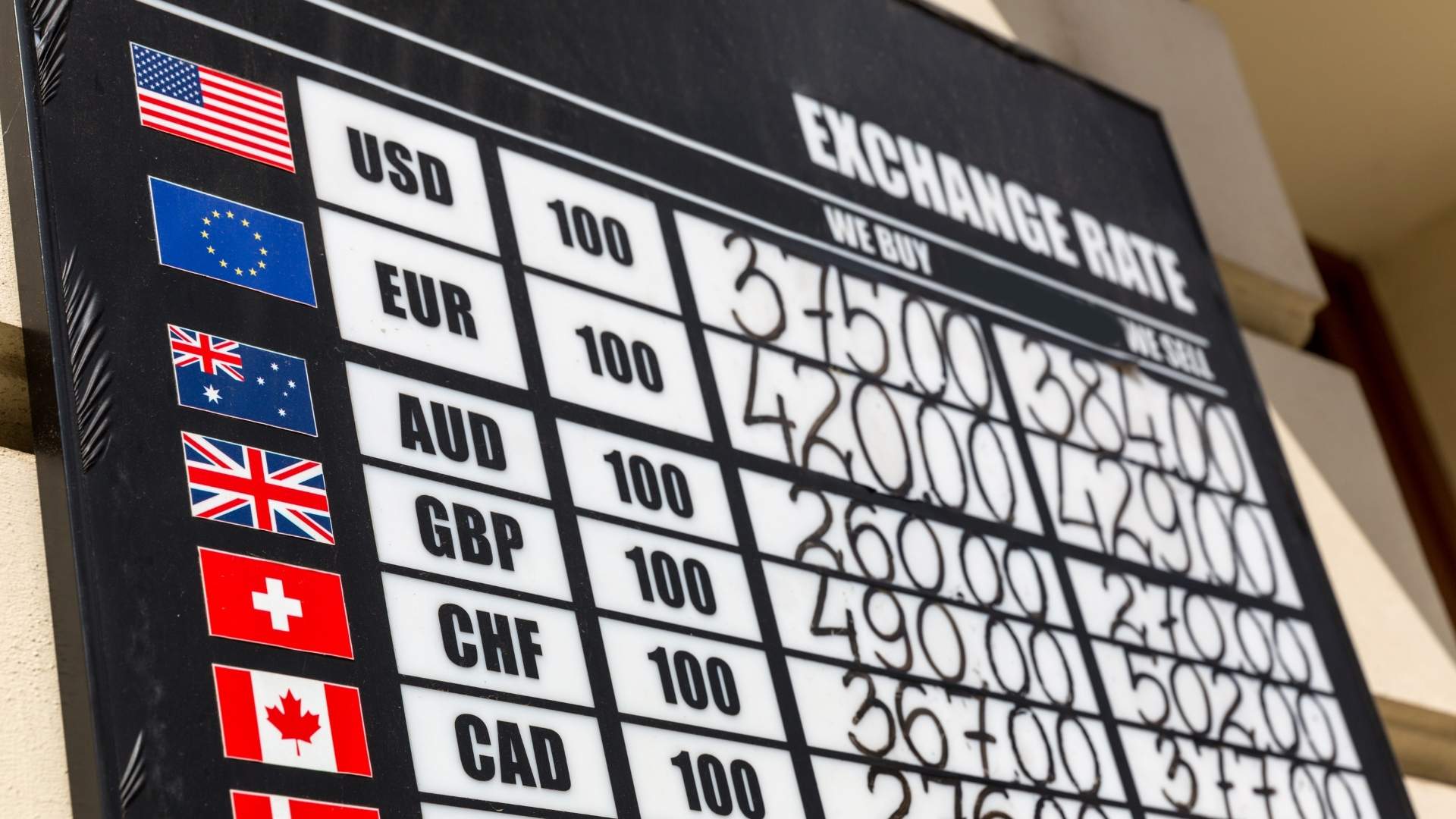 Exchange money rate