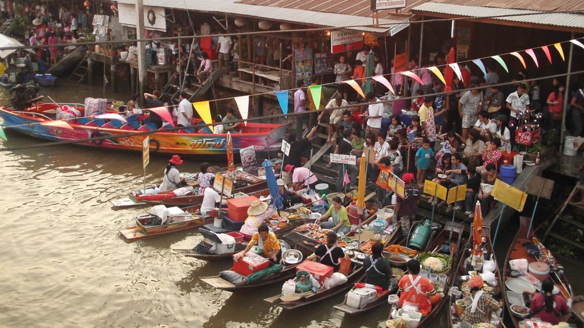 Marché flottant d'Amphawa