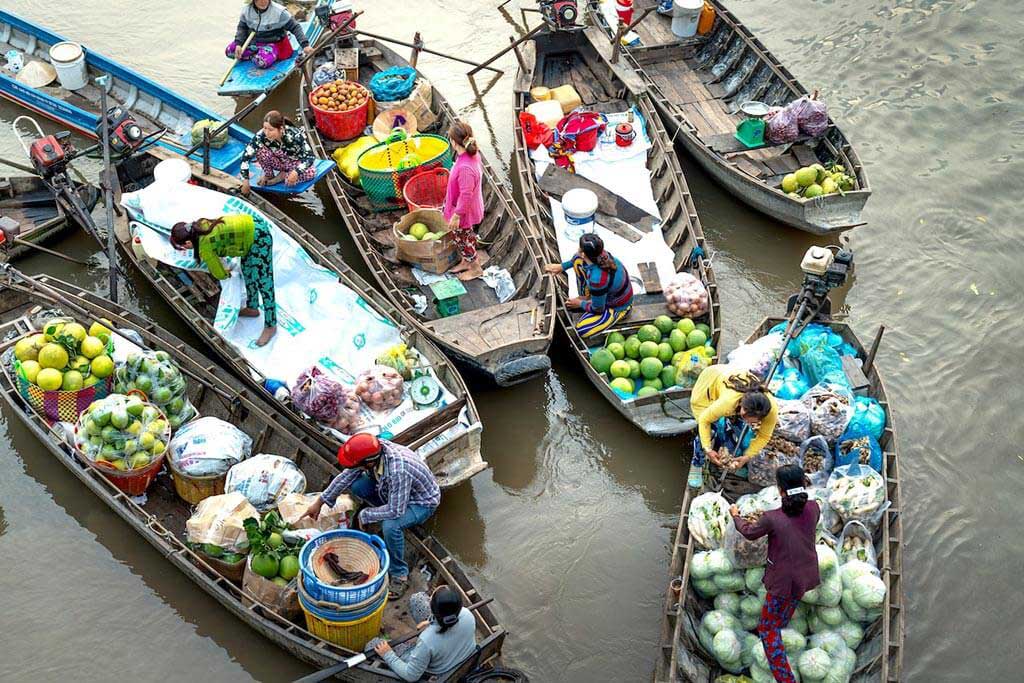 Les marchés flottants du Mekong