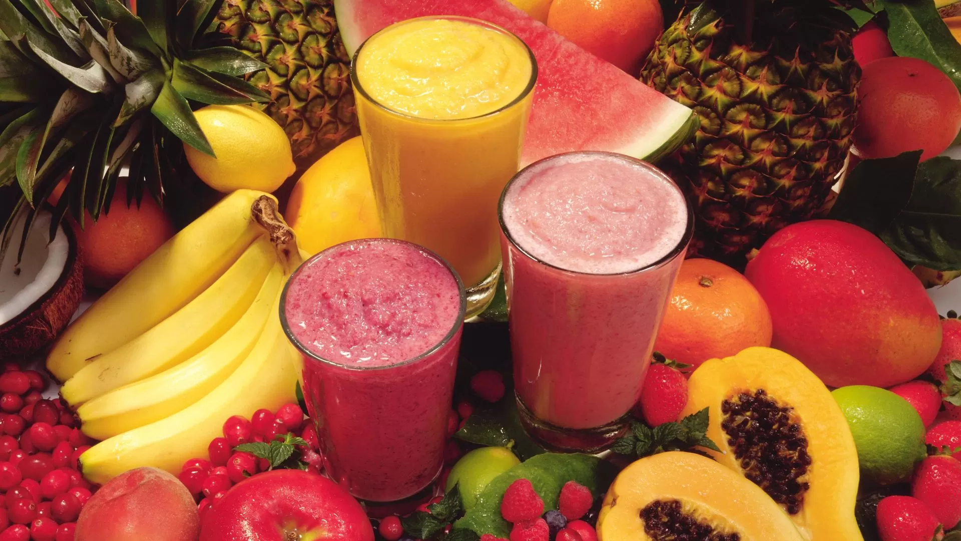 Fruits tropicaux et smoothies