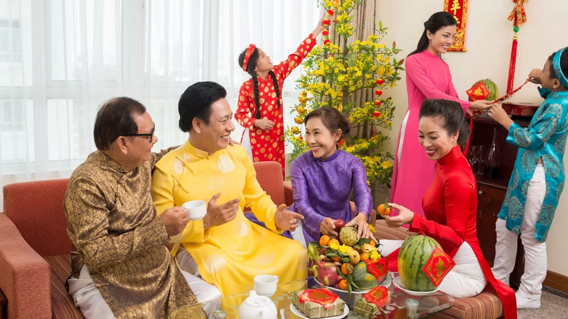 The family reunites during Tet