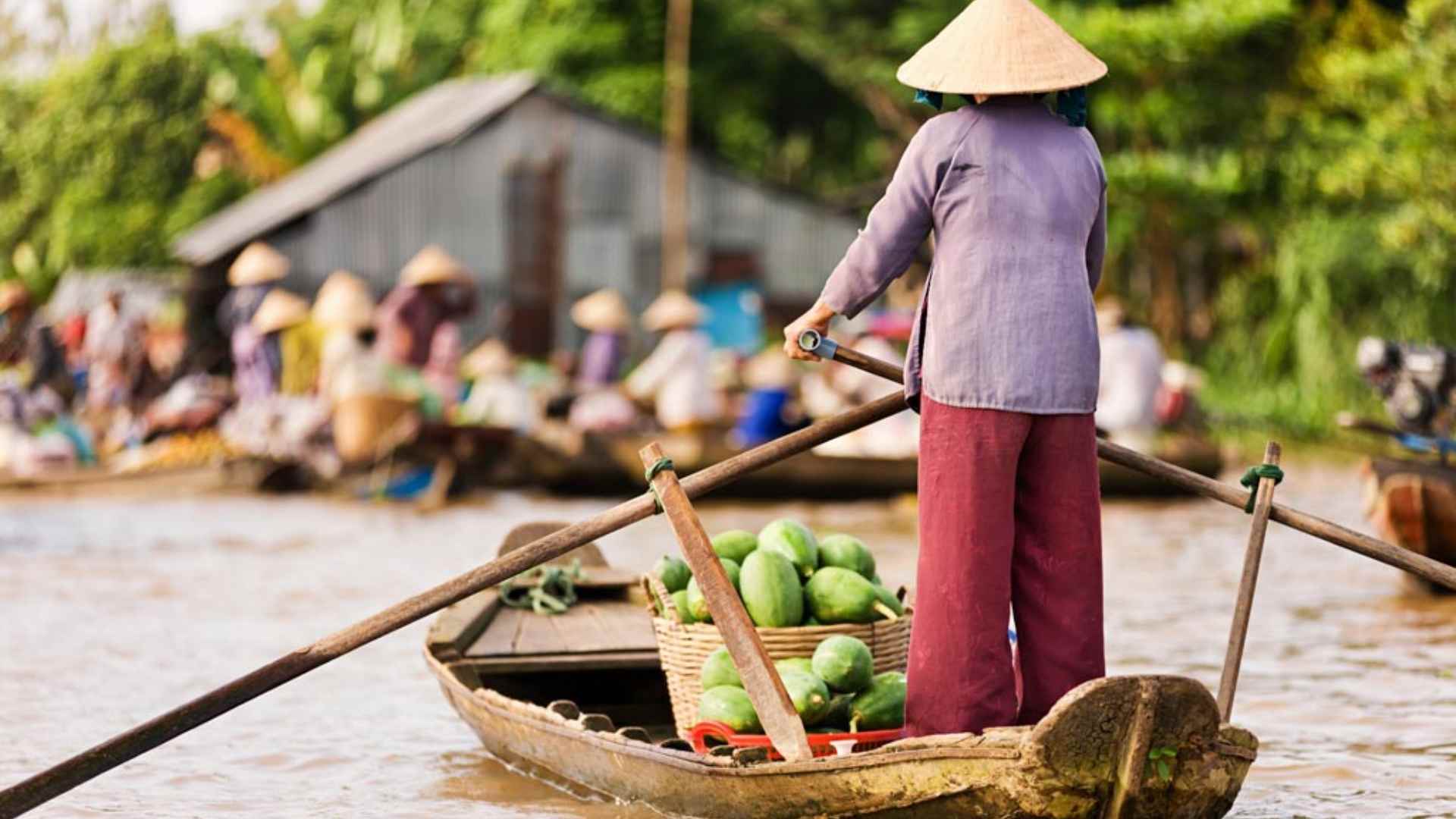 Mekong Delta floating market