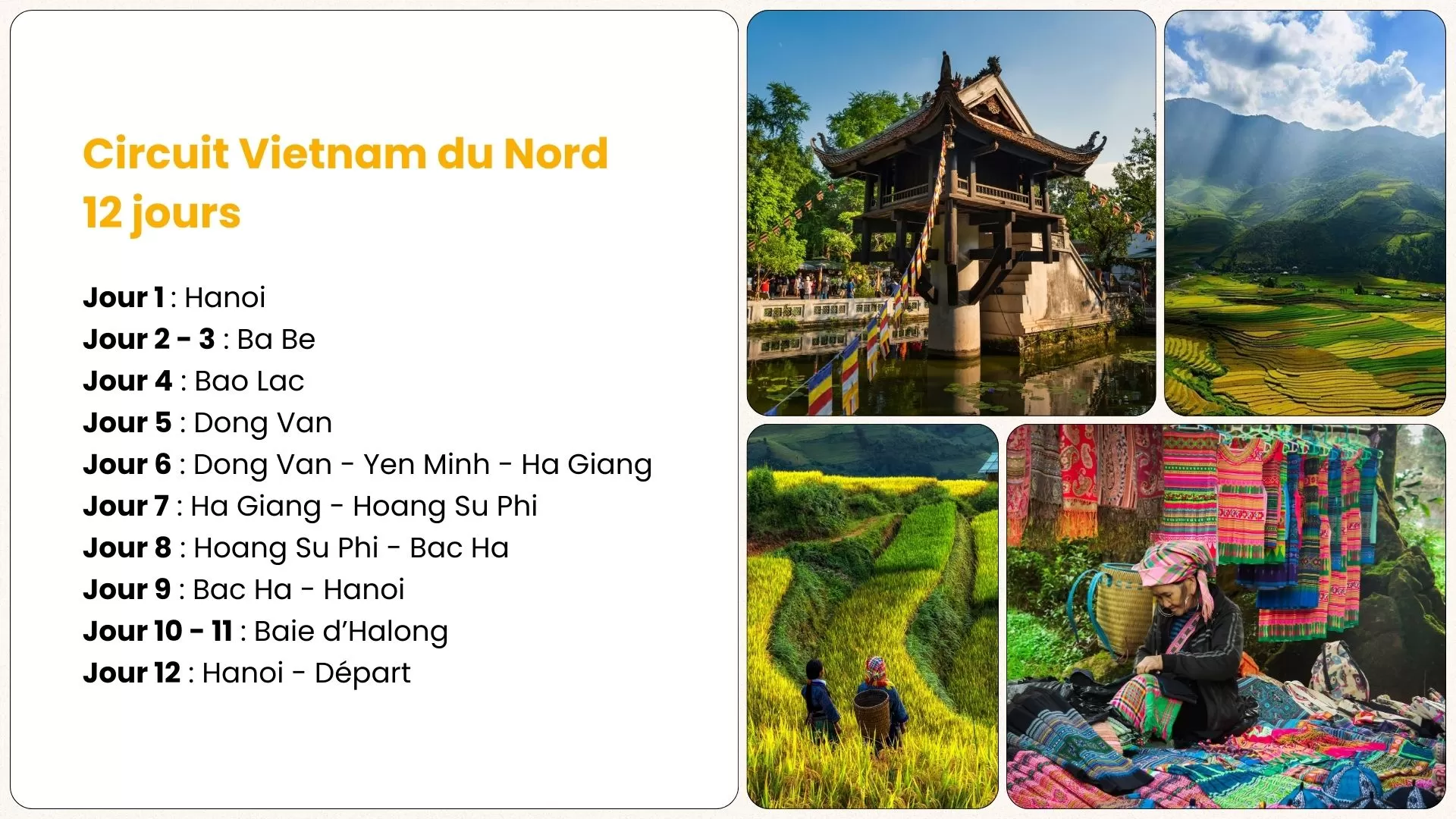 Circuit Vietnam du Nord 12 jours